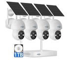 Solar Powered Wireless Outdoor, Home Security Camera System, 2.4G & 5G WiFi