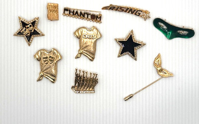 Vintage NYC  - 10 Themed Broadway Brooches w 4 Signed By Designer C. Kellner
