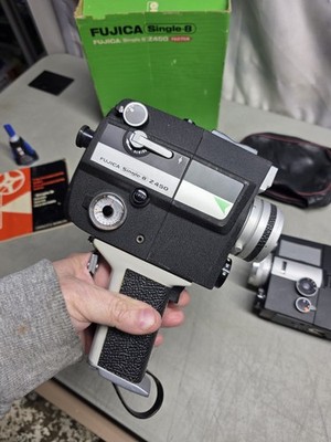 🔥 Fuji Film FUJICA Single-8 Z2 & Z-450 Camera Japan W/ Cases Used