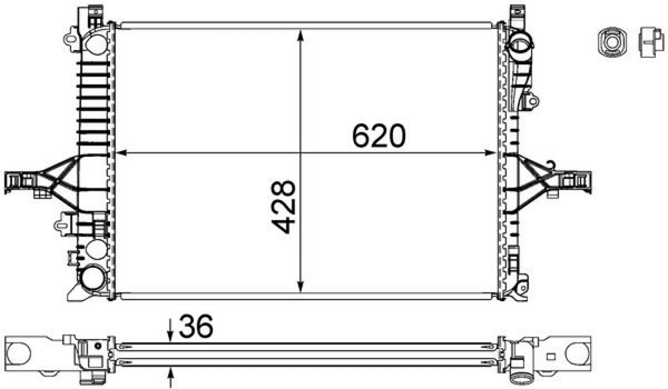 KüHler MotorküHlung FüR Volvo C70 I Coupe Cabriolet S60 S80 V70 Ii XC70 Cross-image