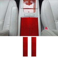 Red Carbon Fiber Interior Floor Console Storage Cover Trim For Lexus RX330 RX350