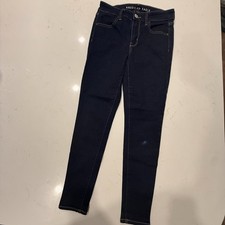 American Eagle Hi-Rise Jegging Dark Wash Blue Stretch Denim Jeans Womens 4 Short