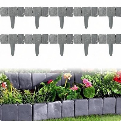 Kunststein Gartenzaun einfach zu installieren ineinandergreifend Gartenzaun wetterfest