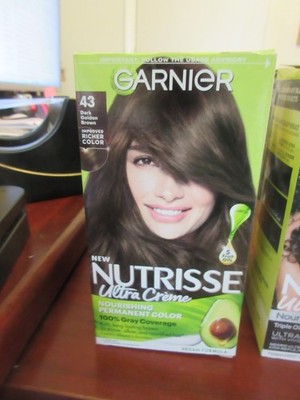 Garnier Nutrisse Ultra Creme Permanent Hair Color #43 DARK GOLDEN BROWN