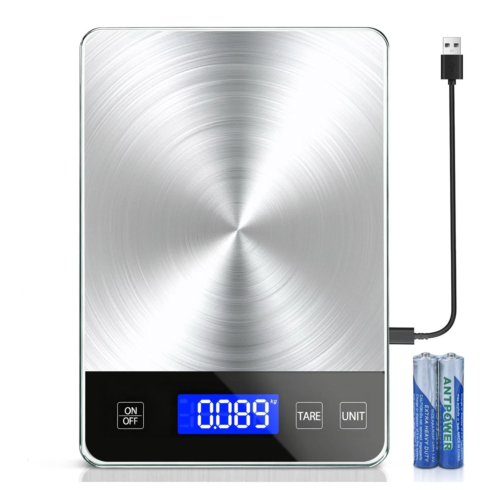 Food Kitchen Scale, 33lb Digital Food Scale Precisely Measures Grams and Ounc...