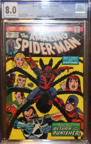 The Amazing Spider-Man #135 (Marvel Comics Aug. 1974) CGC 8.0 likely Improvable