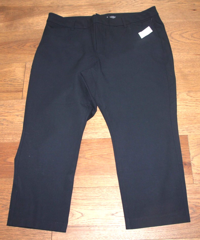 NEW Old Navy Womens Pixie Secret-Smooth Pants sz 22 Navy Cotton-Blend Slim Leg