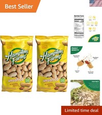All-Natural 10 oz Unsalted Peanuts - Perfect Snack for Health and Fun - 2 Pack