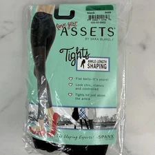 Spanx Assets Leggings Womens Size 3 Black Ankle-Length Shaping Control Top