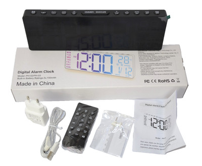 Digital Alarm Clock PH-02/PH-03 10,5 Zoll Schwarz mit fernbedienung Neu&Rechnung