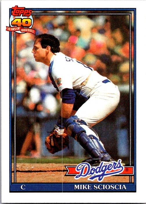 1991 Topps #305 Mike Scioscia