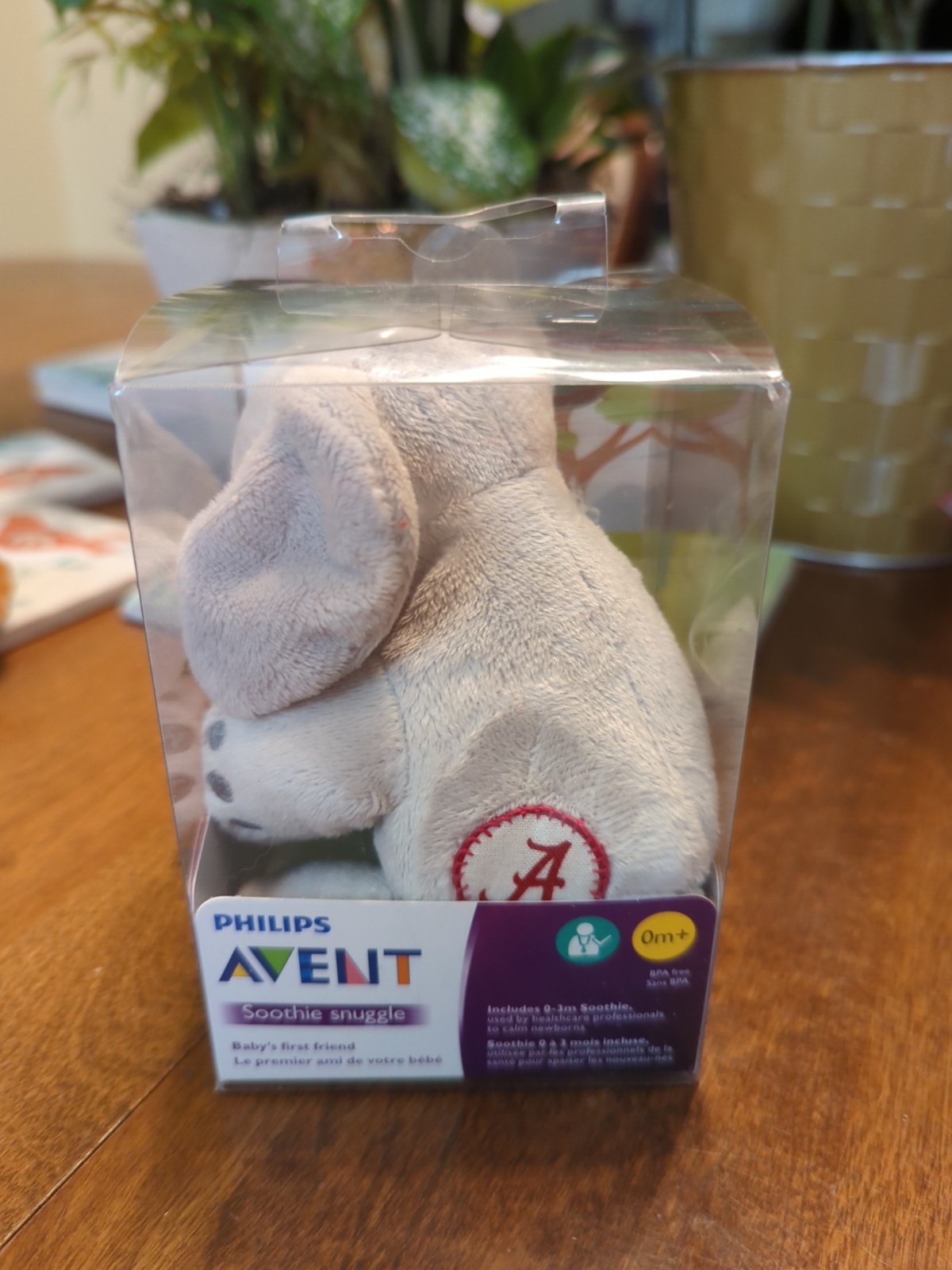 Philips Avent Soothie Snuggle Elephant Pacifier 0M+ Alabama 