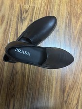 prada mens leather loafers