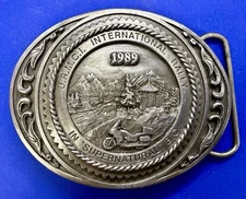 U.R.M.C.I. United Riders of Motorcycle Clubs International Rally Belt Buckle