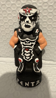 Penta Zero M Resin Figure 4.5  Handmade Luchador Mexican Wrestling Collectible