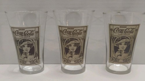 Set of 5 Vintage Coca Cola Glasses, 16oz. Clear. The Archives Collectible - Picture 2 of 5