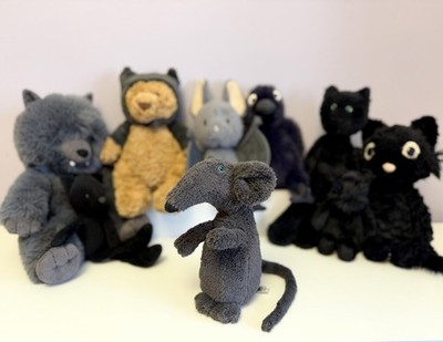 Jellycat Rare Retired Charcoal Grey Rodney Rat, Very Good Condition, Original