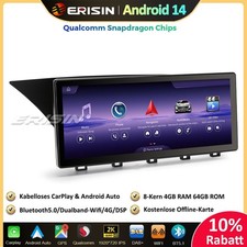 10.25" 64GB DAB+Android 14 Autoradio GPS CarPlay BT f&uuml;r Mercedes GLK Klasse X204