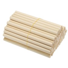 3/8x6 Inch Wooden Dowel Rod 60Pcs, Wood Dowels for Craft Natural Color