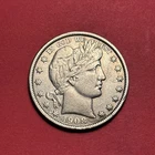 (1) Beautiful Antique 1908-P Barber Half Dollar CHOICE VF-VERY FINE ALMOST XF