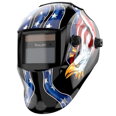 Pre-Owned TOOLIOM Solar Auto Darkening Welding Helmet Blue Eagle Shade 4/913 TIG