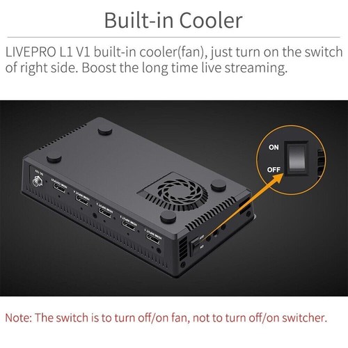 FEELWORLD LIVEPRO L1 V1 Multi Format Video Mixer Switcher Live Stream 4 HDMI - Picture 11 of 12