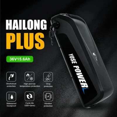 YOSE POWER Hailong Plus 5-broches 36V15.6Ah ebike Batterie de Vélo Electrique avec Chargeur