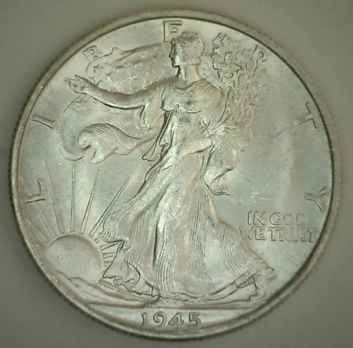 1945 S Walking Liberty Half Dollar Silver Brilliant Uncirculated 50c Walker Coin