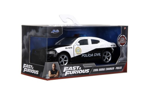 Jada 1:32 Fast & Furious 2006 Dodge Charger Police Diecast Model Car 33666 New - 第 2/9 張圖片