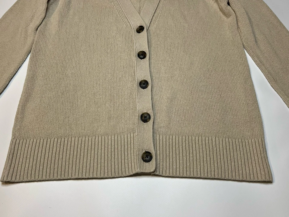 Banana Republic Hemp Blend Sweater Cardigan Button Up Cotton Cream Women’s Small - Image 3 of 4