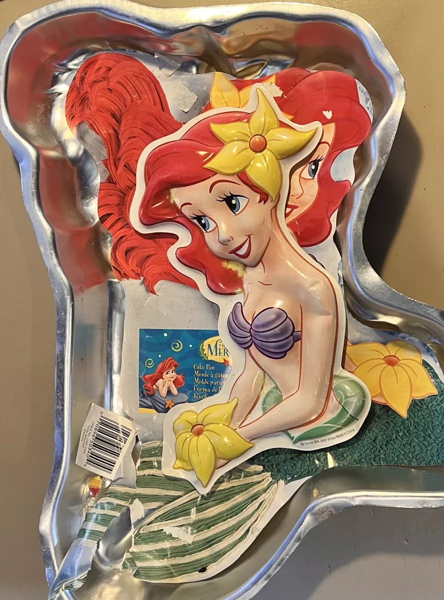 1995 Wilton Disney s LITTLE MERMAID ARIEL Aluminum Cake Pan 15.5