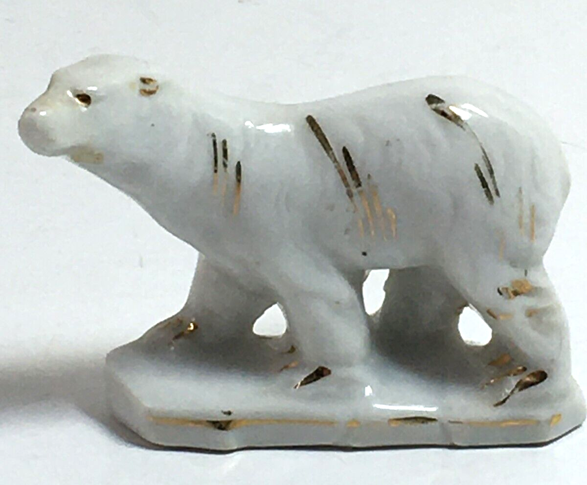 Porcelain Polar Bear Figurine made in Occupied Japan Vintage 1.5in