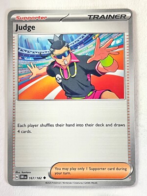 Judge 167/182 Destined Rivals Uncommon - Pokemon TCG - Pack Fresh Near Mint NM