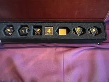 Dragon Flame 11 Dice Set - Grendel-Starry Sky Purple Sandstone - Real Gemstone!