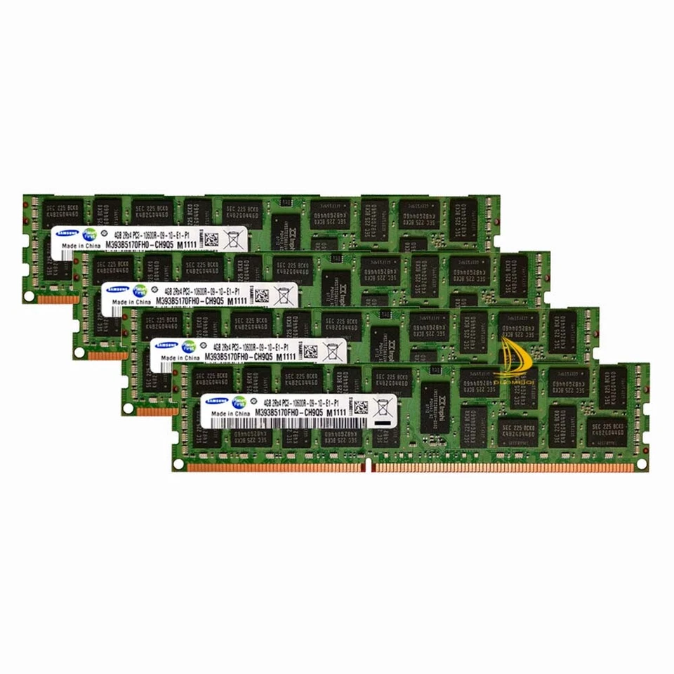4x 4GB Samsung 2Rx4 PC3-10600R DDR3 1333Mhz 240Pin DIMM ECC-SERVER Memory RAM !W - Image 4 of 4