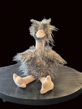 EMU PLUSH ADVENTURE PLANET 18" LONG HAIR GRAY BIRD OSTRICH WITH TAGS