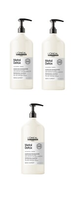 L'Oréal Metal Detox Reinigungscreme Shampoo - 1500ml 3er Pack
