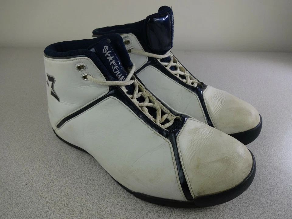 Zapatos de baloncesto de cuero Starbury Stephon Marbury blancos azules 20242 para hombre talla 8,5 Foto 4 de 4