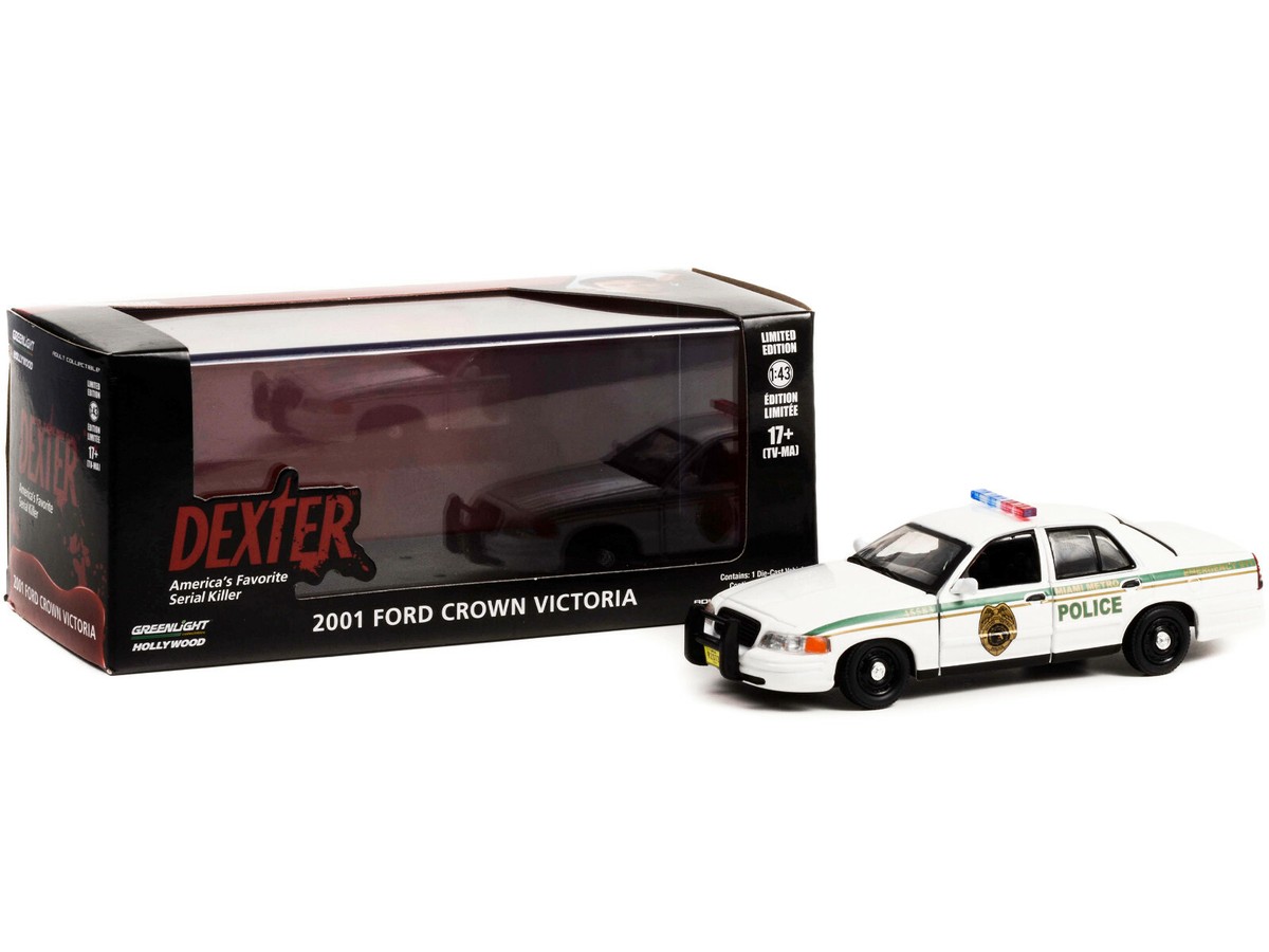 2001 FORD CROWN VICTORIA WHITE MIAMI METRO POLICE 