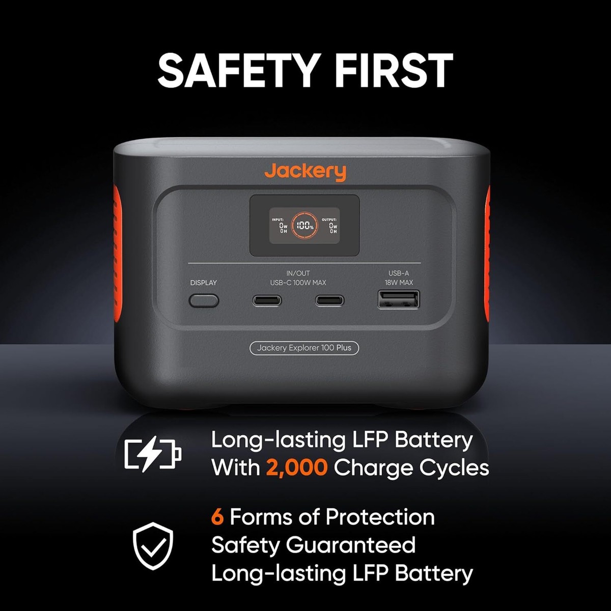 Jackery Explorer 100 Plus Portabl Power Station, 99Wh
