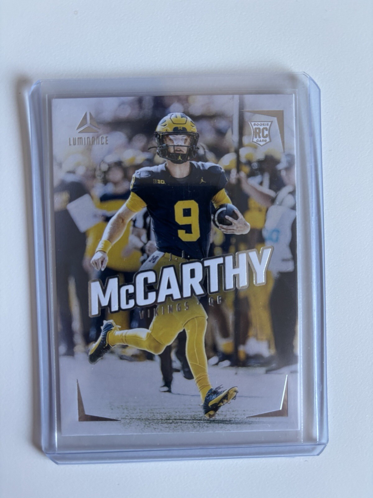 JJ McCARTHY 2024 Panini Luminance VERTICAL ROOKIE RC Vikings #112