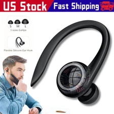 Bluetooth 5.2 Wireless Headset Driving Trucker Earbuds Noise Cancelling Earpiece