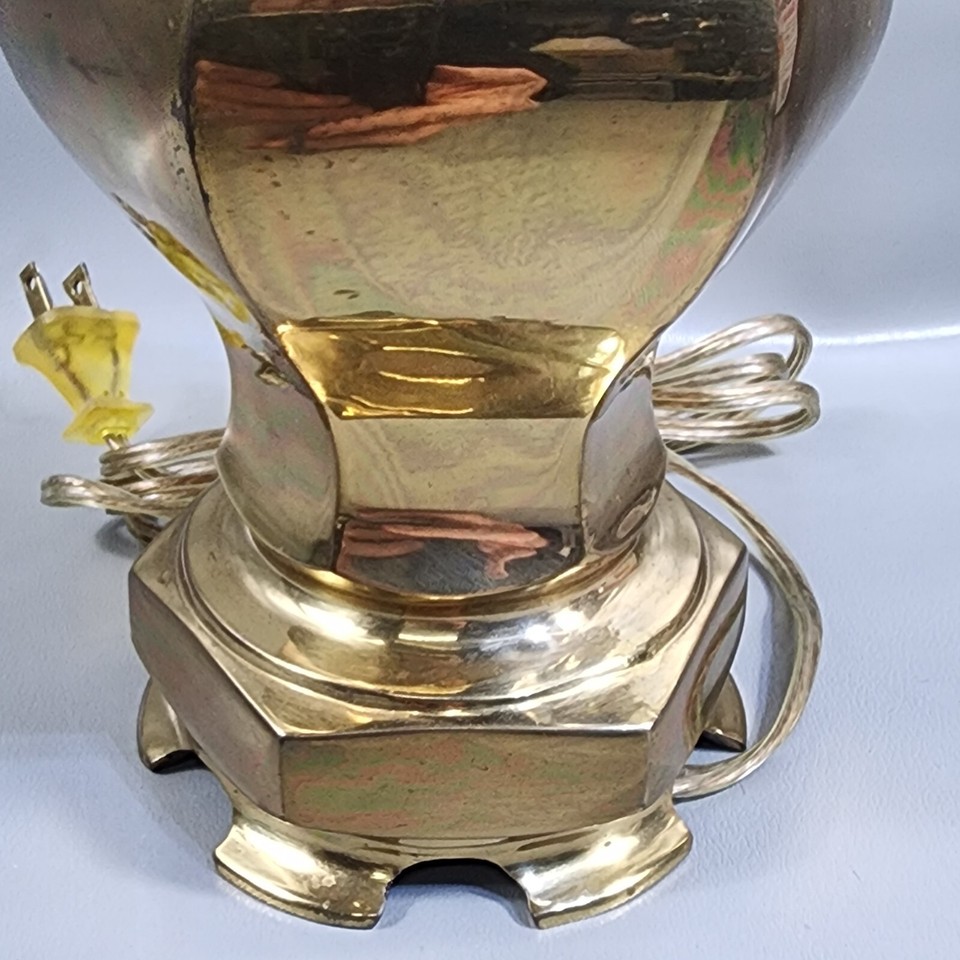 Vintage Small Brass Table Lamp Bedside Vanity Light 11 1/2" Tall eBay