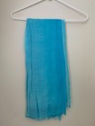 Women's Shawl Large 36" x 78" 100% Viscose Shawl Stole Scarf Wrap Aqua Blue — photo 2