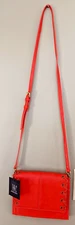 I.N.C. International Concepts coral red faux leather crossbody purse