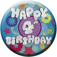 Amscan Happy 4Th Birthday Kleines Abzeichen Party Deko CINT996629