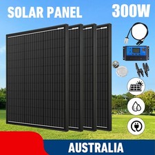 12V 300W Fixed Solar Panel Kit Mono Caravan Boat Camping Portable Power RV Home