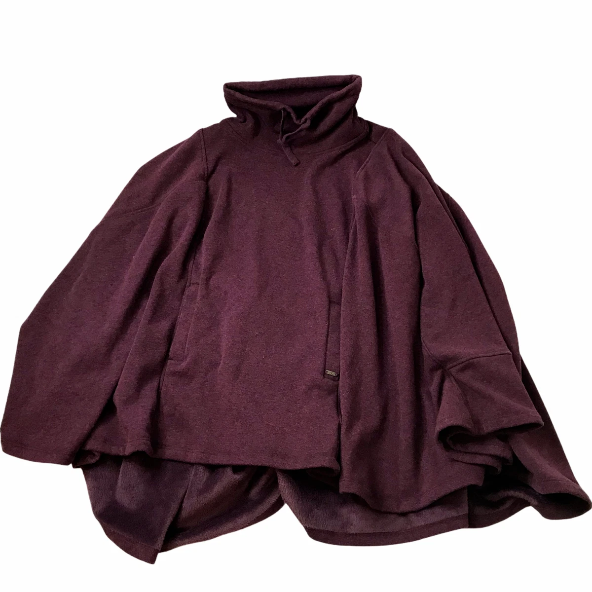 UGG Fleece Cozy Cape Poncho Burgundy Pink Purple Size Women s M L Pocket