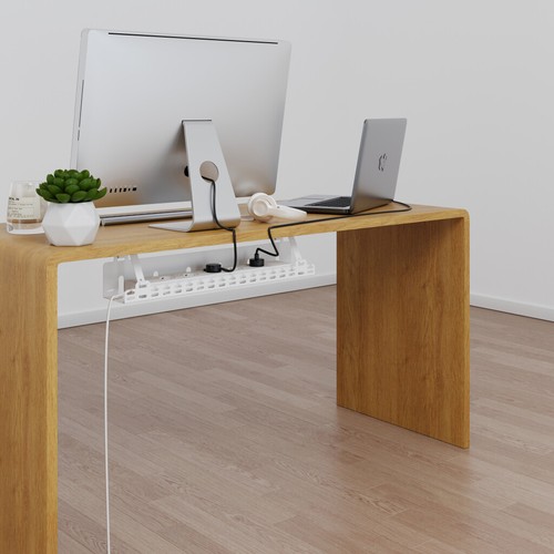 Kabelmanagement Schreibtisch, Untertisch Kabelmanagement Organizer 40, 59, 60cm - Bild 59 von 62