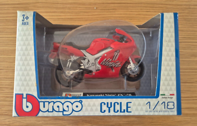 ⭐️ BBURAGO CYCLE SCALE 1:18 KAWASAKI NINJA ZX- 7R MOTORCYCLE MODEL